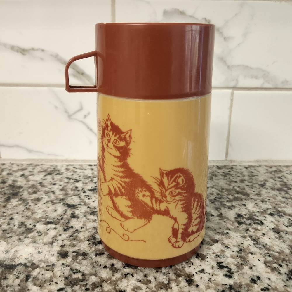Vintage Cat Thermos Bottle Alladin